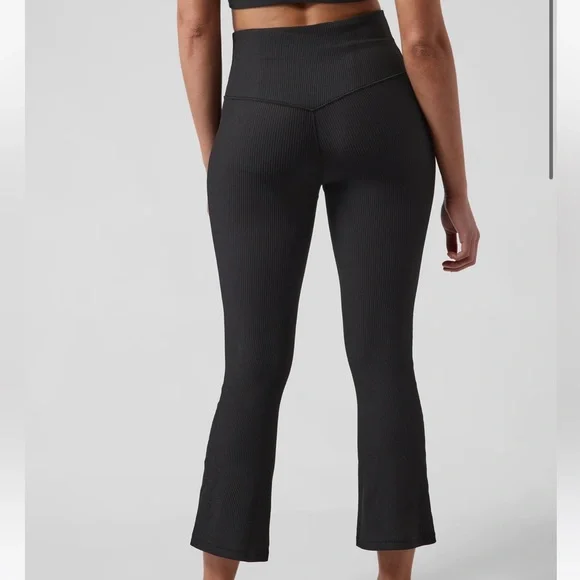Athleta Black Ribbed Pants - Picture 2 of 8